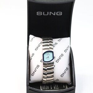 Vintage Alfred Sung Stainless Steel Back MOVT Quartz Womens Watch No Battery